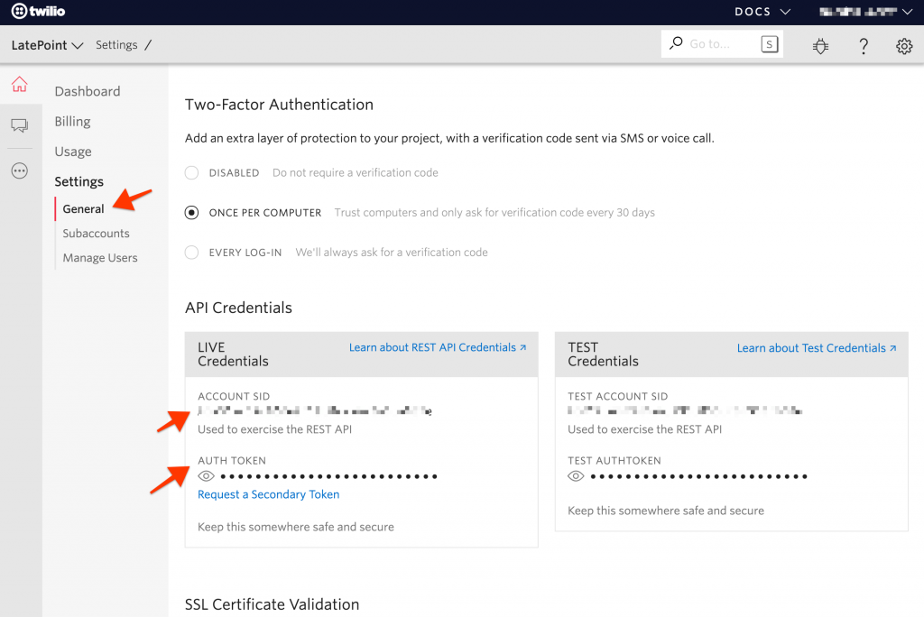 Twilio sms docs